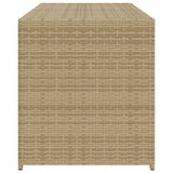 Garden Storage Box Mix Beige 283L Poly Rattan 365315