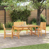 Garden Dining Set 4 pcs Brown Solid acacia wood 3154108
