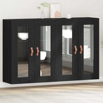 Wall Mounted Cabinet 2 pcs Black oak 69.5 x 34 x 90 cm 3334301