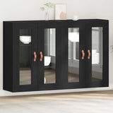 Wall Mounted Cabinet 2 pcs Black oak 69.5 x 34 x 90 cm 3334301