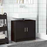 Sink Cabinet Black 63x29x55 cm Engineered Wood 848095