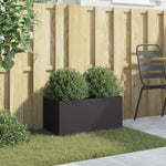 ZNTS Planter Black 62x30x29 cm Steel 841589