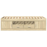 Daybed Sonoma Oak Engineered Wood Single Daybed Rectangular 3280253