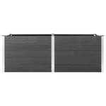 ZNTS Garden Raised Bed 250x50x91 cm WPC Grey 49058