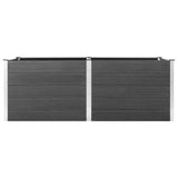 ZNTS Garden Raised Bed 250x50x91 cm WPC Grey 49058