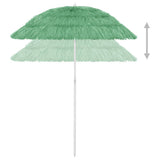 Hawaii Beach Parasol Green Polyester Medium Tiltable 314697