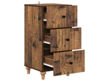 Drawer Cabinet Old Wood 33 x 34.5 x 90 cm Engineered Wood 894163