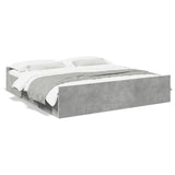 Bed Frame with Drawers without Mattress Concrete Grey 180x200 cm Super King 3280275