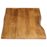 Table Top 140x60x3.8 cm Live Edge Solid Wood Mango 370793