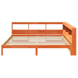 Bookcase Bed without Mattress Wax Brown 180x200 cm Solid Wood Pine 3324310