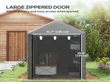 179 x 120cm Temporary Garden Shed, with Accessories - Dark Grey T3398P325141