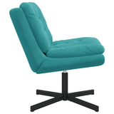 Swivel Relaxing Chair Turquoise 63 x 75 x 76 cm Velvet 42007368