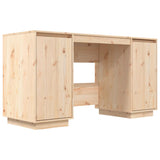 ZNTS Desk 140x50x75 cm Solid Wood Pine 814324