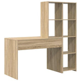 Desk with Shelf Sonoma Oak 138.5 x 55 x 143 cm Engineered Wood 3337251