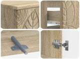2 Piece Bathroom Cabinet Set DELFT Sonoma Oak Engineered Wood 3418028