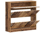 Shoe Cabinet UTRECHT 78 x 24 x 100 cm Engineered Wood Old Wood 897763