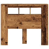 LED Headboard Old Wood 120x18.5x103.5 cm Engineered Wood 857684
