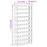 Wine Rack for 77 Bottles Brown Solid Wood Pine 373394