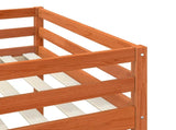Loft Bed Wax Brown 90 x 190 cm Solid Pine Wood 867838