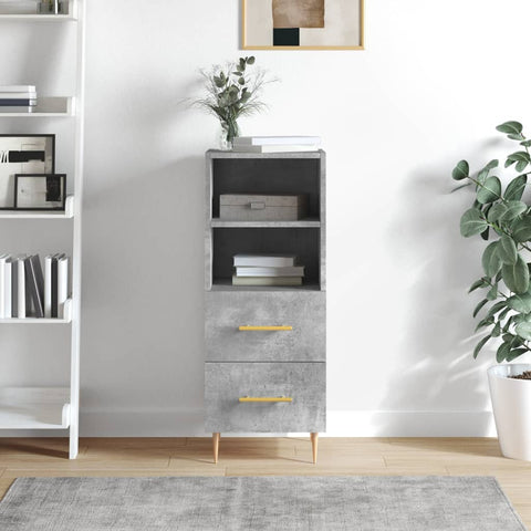 ZNTS Sideboard Concrete Grey 34.5x34x90 cm Engineered Wood 828656
