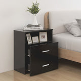 803274 Bed Cabinet Black 50x32x60 cm