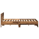 Bed Frame Old Wood 193 x 125 x 70 cm Engineered Wood 3376060