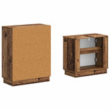 2 Piece Bathroom Cabinet Set HOORN Old Wood Engineered Wood 3417637