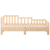Pull-out Day Bed without Mattress 2x cm Solid Wood Pine 820741