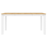 Dining Table PANAMA White 160x80x75 cm Solid Wood Pine 4005707