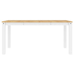 ZNTS Dining Table Panama White 160x80x75 cm Solid Wood Pine 4005707