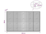 Gabion with 5 mm Wire and 5x2.5 cm Mesh 250x20x200 cm 3463631