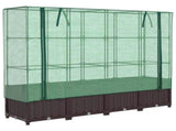 Raised Bed with Greenhouse Cover Rattan Look 160x40x138 cm 4015802