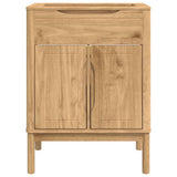 Bathroom Sink Cabinet with Door FLORO Wax brown 60 x 40 x 80 cm 42011241