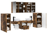 Bathroom Furniture Set 6 pcs Smoked Oak 3407123