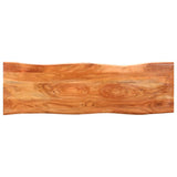 Live Edge Bench 110 cm Solid Acacia Wood and Steel 286456