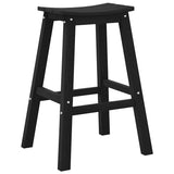 Bar Stool 2 pcs Black 52 x 43 x 73.5 cm HDPE 42006611