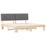Bed Frame with Upholstered Headboard Light Grey 200 x 200 cm 3398094
