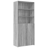 Storage Cabinet Grey Sonoma 80x42.5x225 cm Engineered Wood 3281348