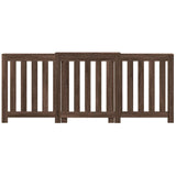 Radiator Cover Brown Oak 205x21.5x83.5 cm Engineered Wood 852768