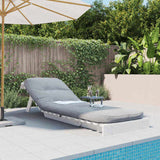 Futon Sofa Bed with Mattress White 70x206x11 cm Solid Wood Pine 846752