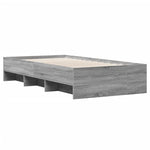 ZNTS Bed Frame without Mattress Grey Sonoma 75x190 cm Small Single Engineered Wood 3295714