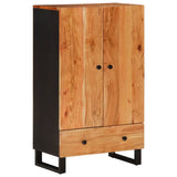 Highboard with Drawer 60x33x100 cm Solid Wood Acacia&Iron 352934