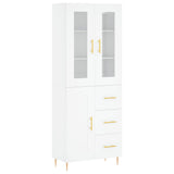 Highboard White 69.5x34x180 cm Engineered Wood 3198649