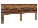 Bed Frame with Headboard Old Wood 200 x 200 cm Solid Pine Wood 3409316