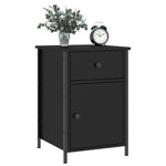 ZNTS Bedside Cabinet Black 40x42x60 cm Engineered Wood 825903