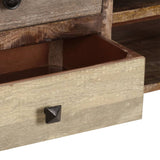 TV Cabinet 118x30x40 cm Solid Mango Wood 247330