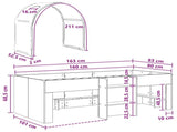 Bed with Tunnel 4 pcs White and Red Engineered Wood 3423489