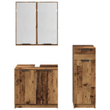 Bathroom Furniture Set 3 pcs Old Wood Engineered Wood 3415648