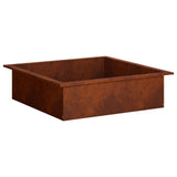 Fire Pit Ring Rusty 90 x 90 x 25 cm Weathering Steel 8012623