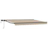 Manual Awning Frame with LEDs Beige and Anthracite 4.5 x 3.5 m 3420908
